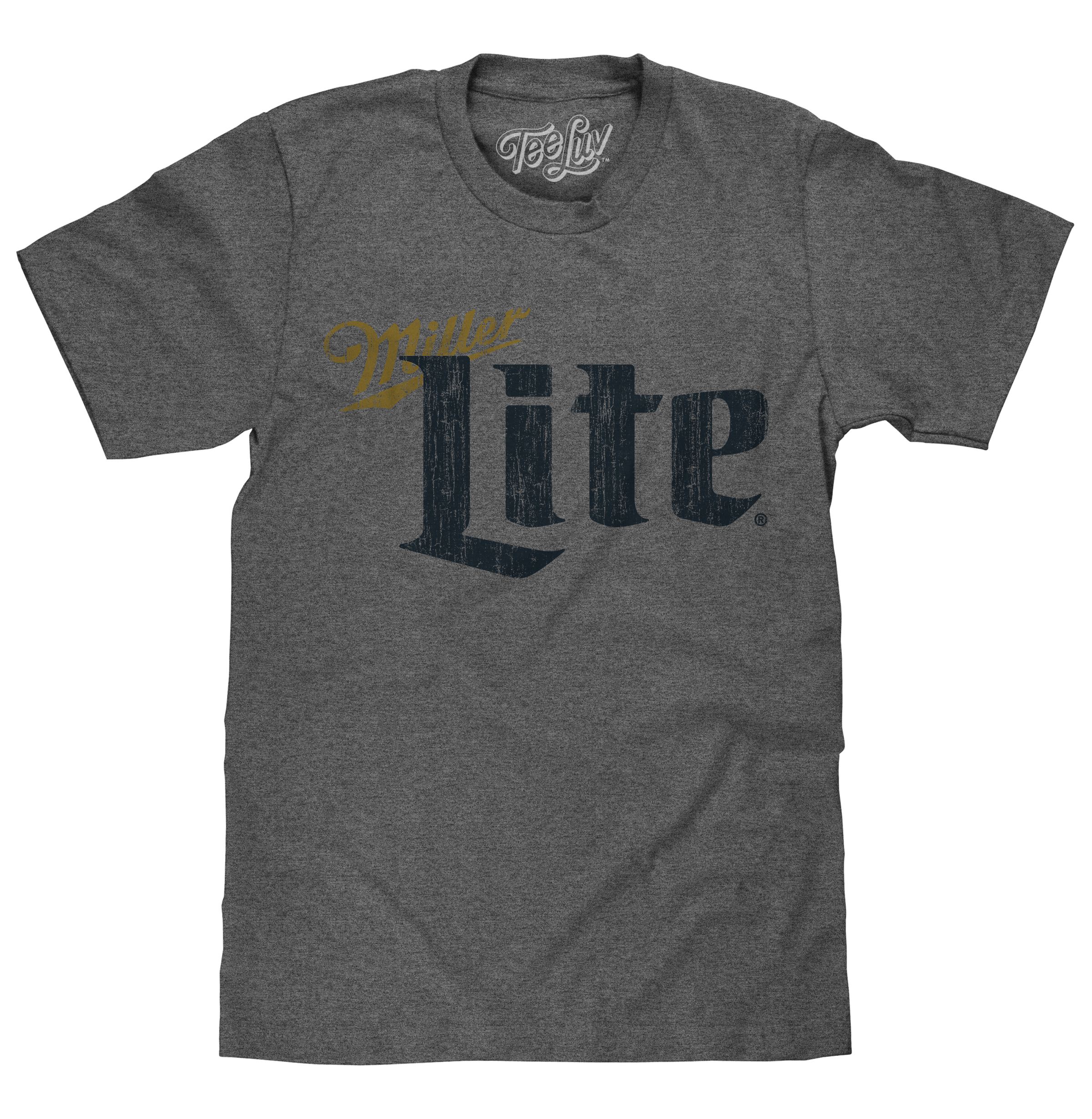 Miller Lite Distressed Logo T-Shirt - Gray