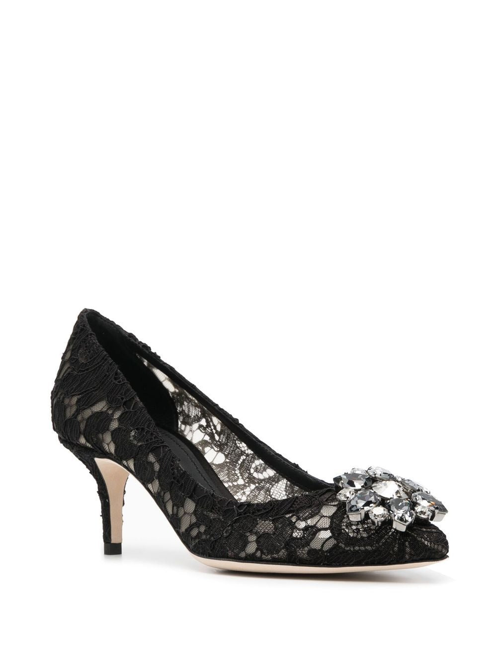 Dolce & Gabbana Women Lace Rainbow Pumps With Brooch Detailing