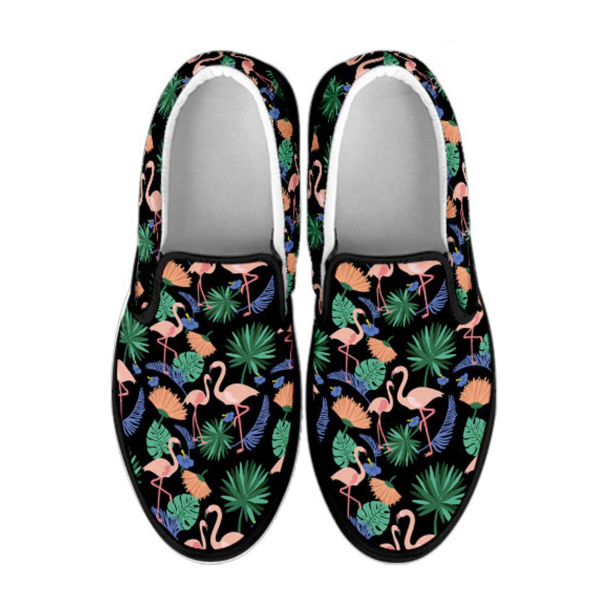 Flamingo Exotic Floral Slip Ons
