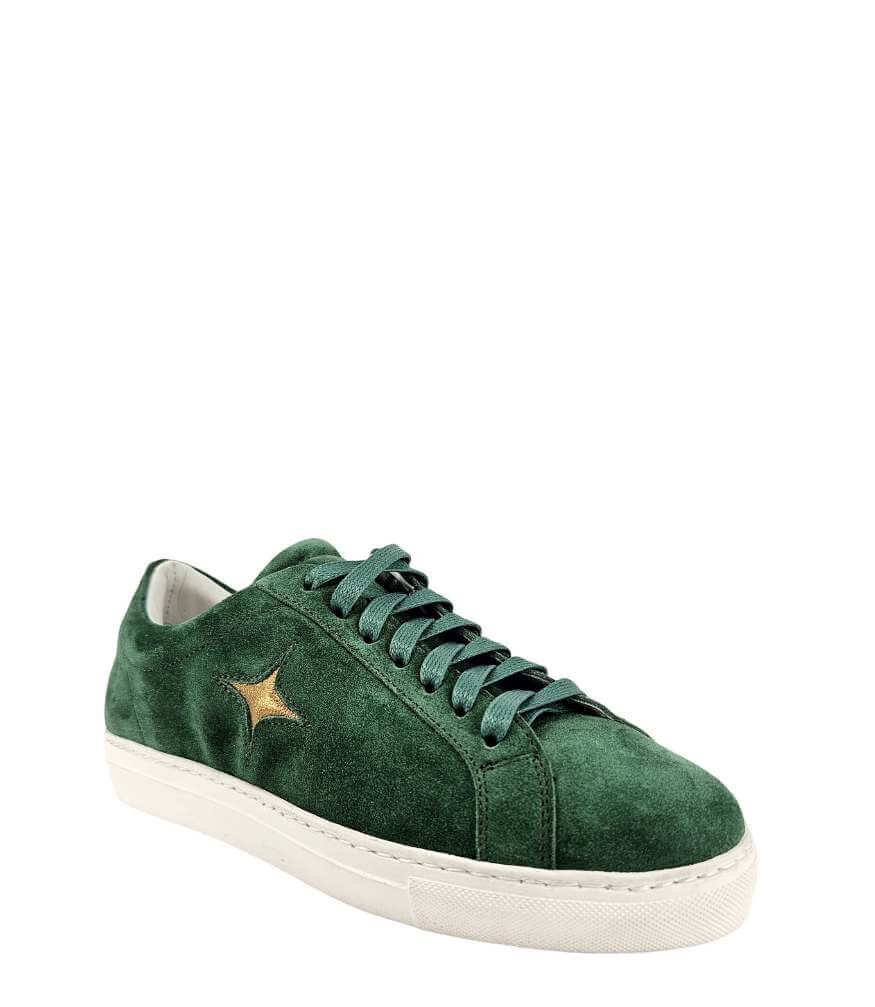 Green Suede Sirius Star Womens Sneaker