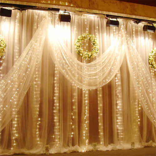 10Ft 300-LED String Curtain Lights- Assorted Colors