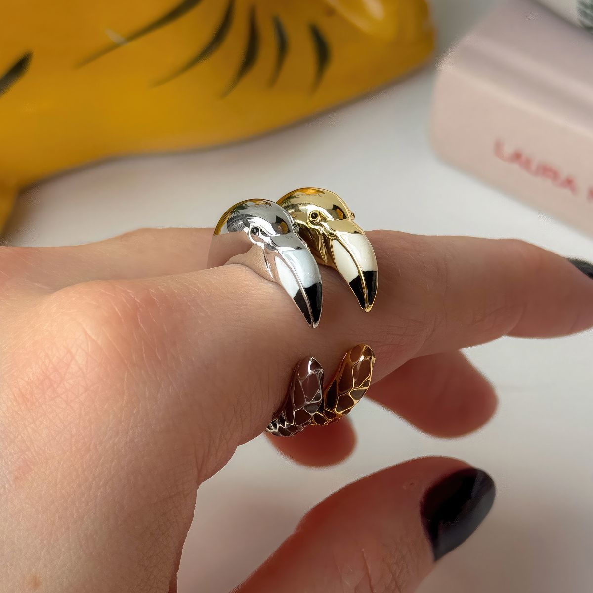 Sterling Silver Designer Flamingo Ring