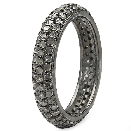 1.40 Carat Genuine TLB Diamond .925 Sterling Silver Ring