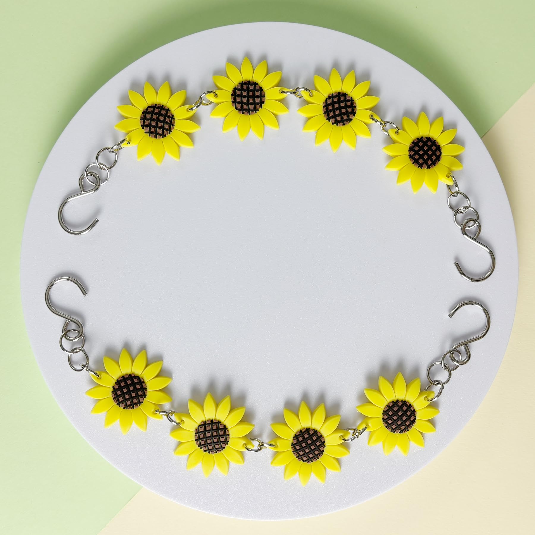 2Pcs Sunflower PVC Shoe Chains for Women, Shoe Charms for Clog Sandals, DIY Rubber Shoe Decoration Charms for Girls, Party Favor