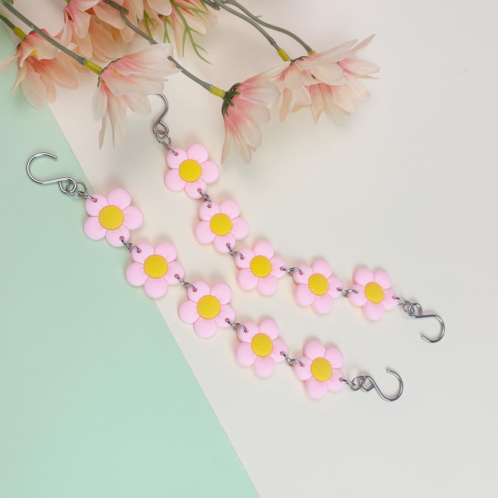 2Pcs Sunflower PVC Shoe Chains for Women, Shoe Charms for Clog Sandals, DIY Rubber Shoe Decoration Charms for Girls, Party Favor