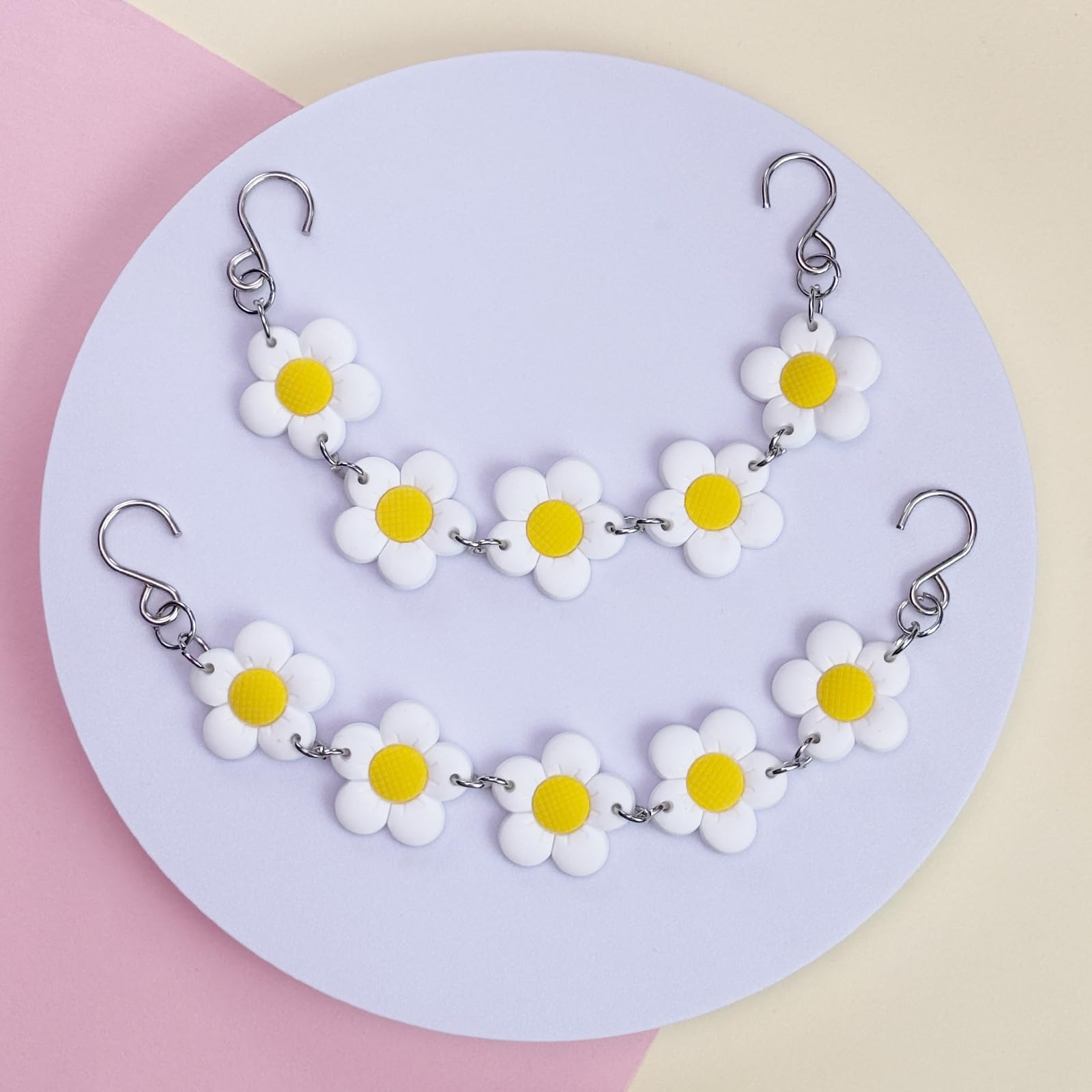 2Pcs Sunflower PVC Shoe Chains for Women, Shoe Charms for Clog Sandals, DIY Rubber Shoe Decoration Charms for Girls, Party Favor