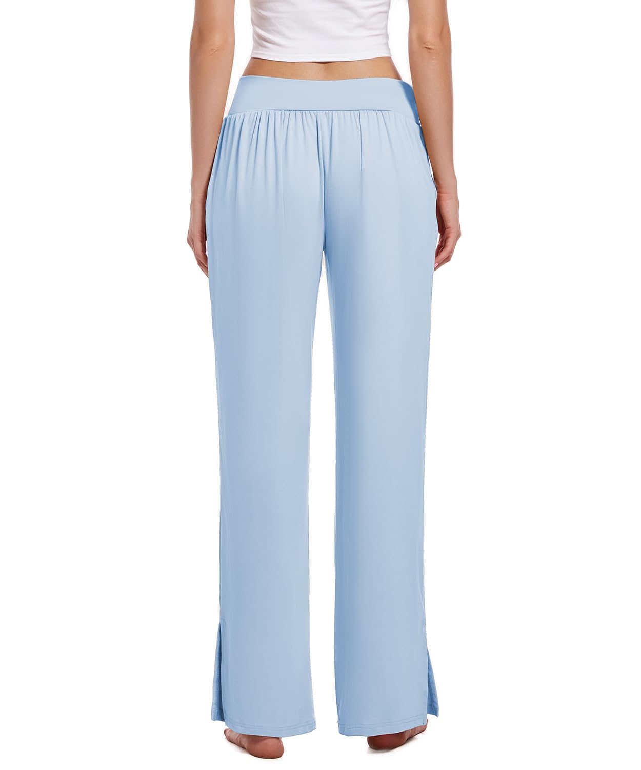 3 Pack Women's Lounge Pants Wide Leg Yoga Sweatpants with Pockets High Waisted Drawstring Lounge Loose Workout Jogger