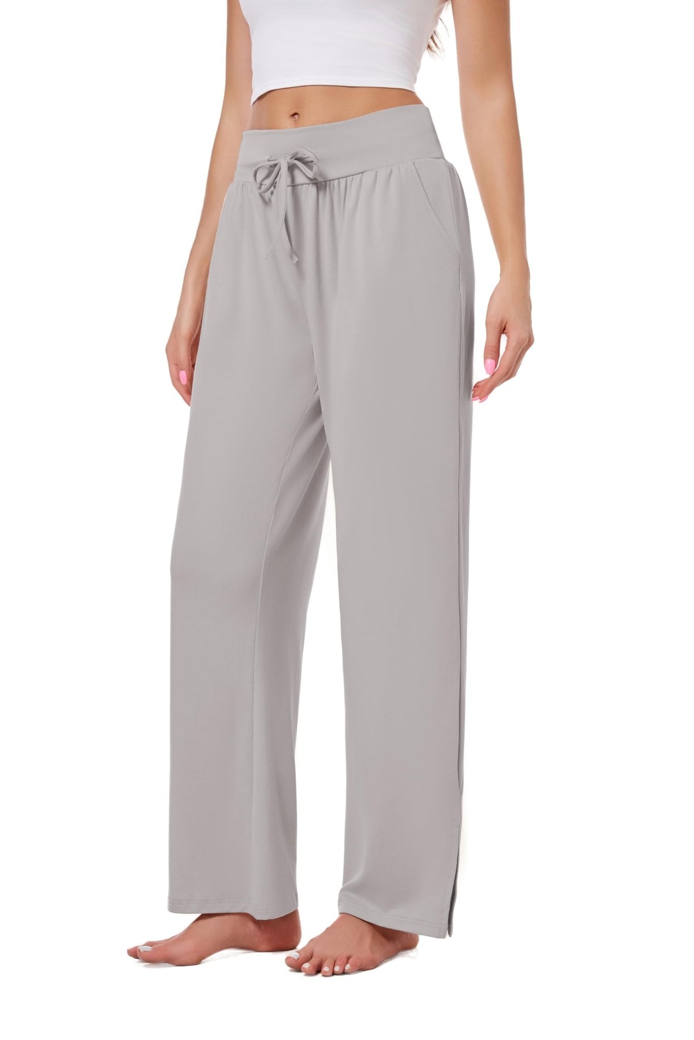 3 Pack Women's Lounge Pants Wide Leg Yoga Sweatpants with Pockets High Waisted Drawstring Lounge Loose Workout Jogger