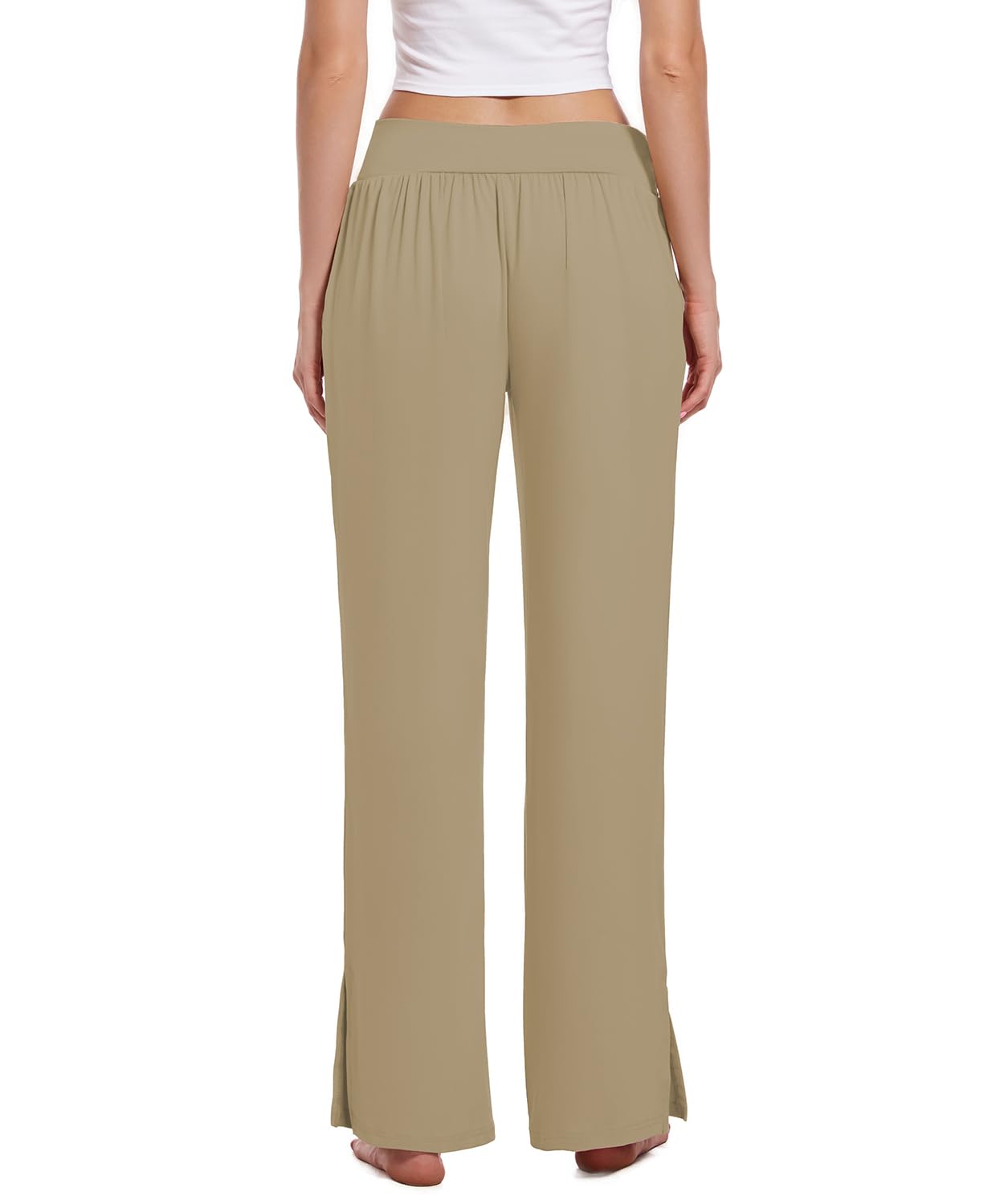 3 Pack Women's Lounge Pants Wide Leg Yoga Sweatpants with Pockets High Waisted Drawstring Lounge Loose Workout Jogger