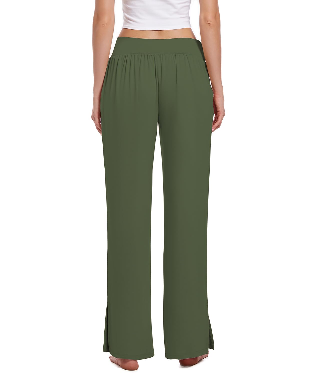 3 Pack Women's Lounge Pants Wide Leg Yoga Sweatpants with Pockets High Waisted Drawstring Lounge Loose Workout Jogger