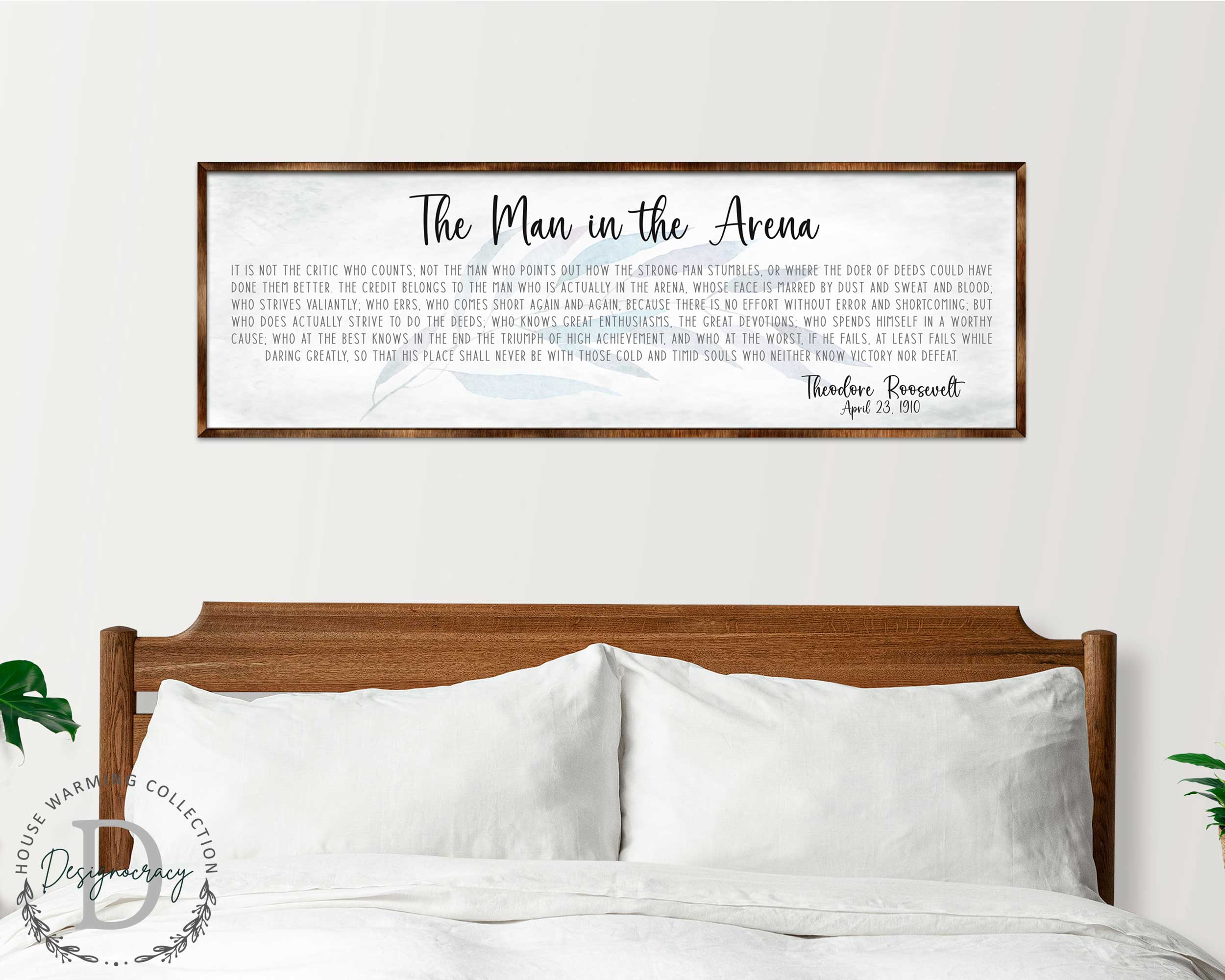 The Man in the Arena - Wooden Office Decor - Inspirational Sign - Famous Quotes - Wooden Home Decor sign - Housewarming Gift - 310311