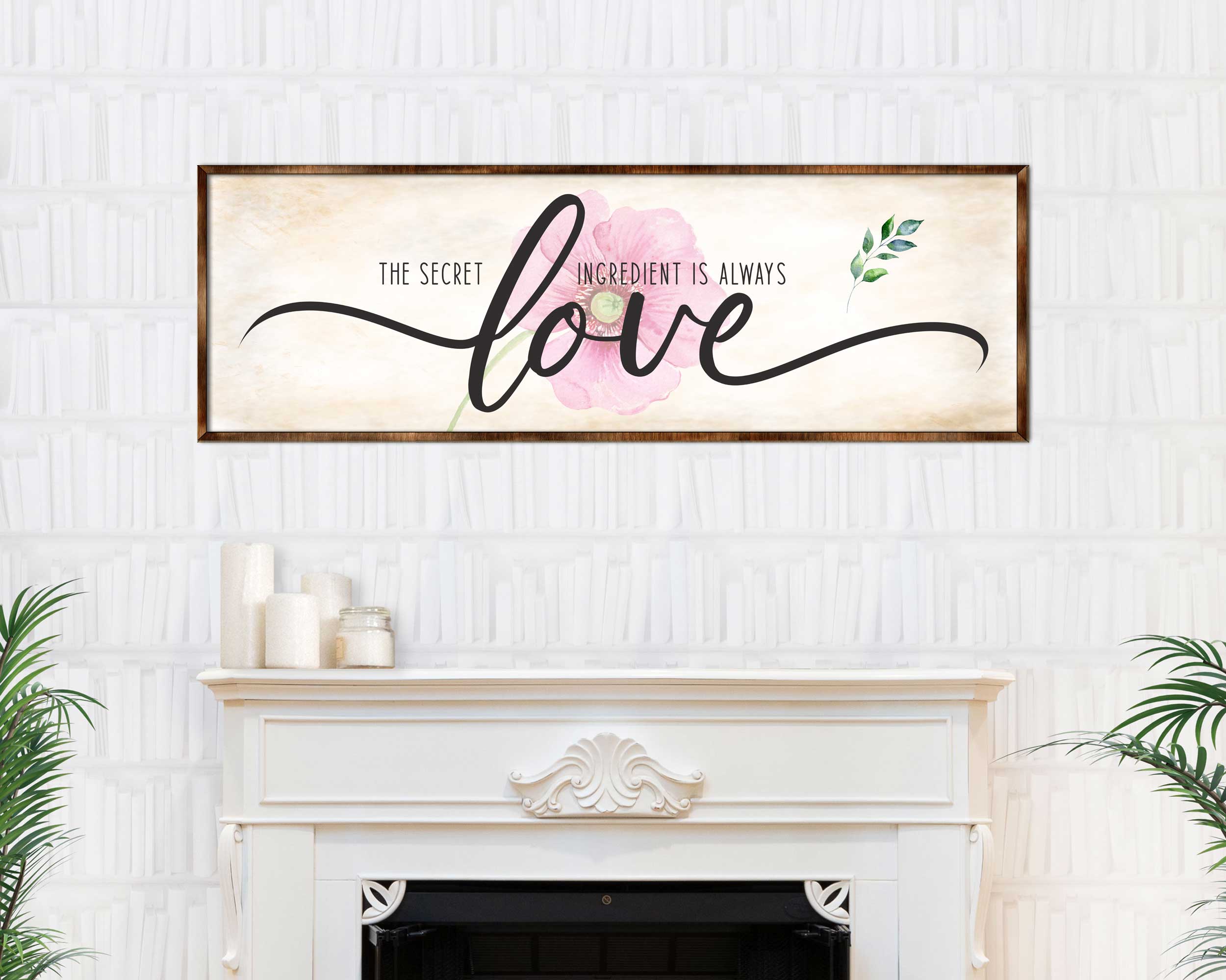 The Secret Ingredient Is Always Love - Wooden Contemporary Sign - Living Room Decor - Farmhouse Décor - Inspirational Wall Art - 310316