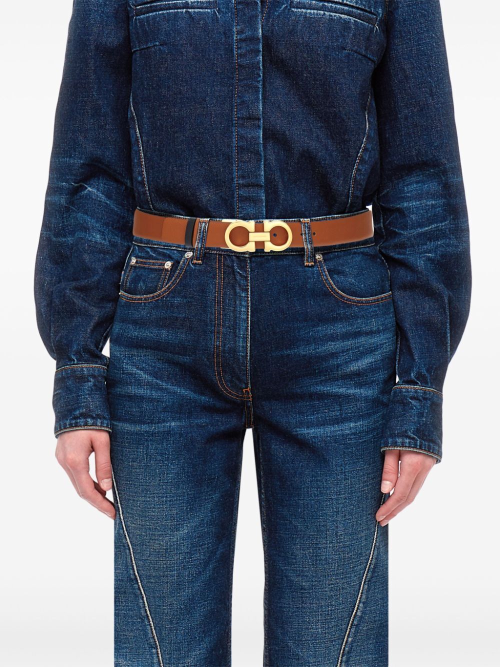 Ferragamo Women Cintura Reversibile Gancini H25