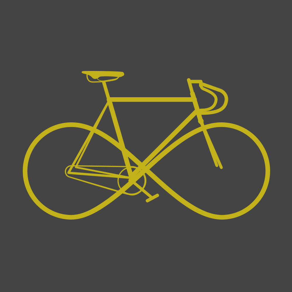 Infinity Sign Bicycle T-Shirt - Gray