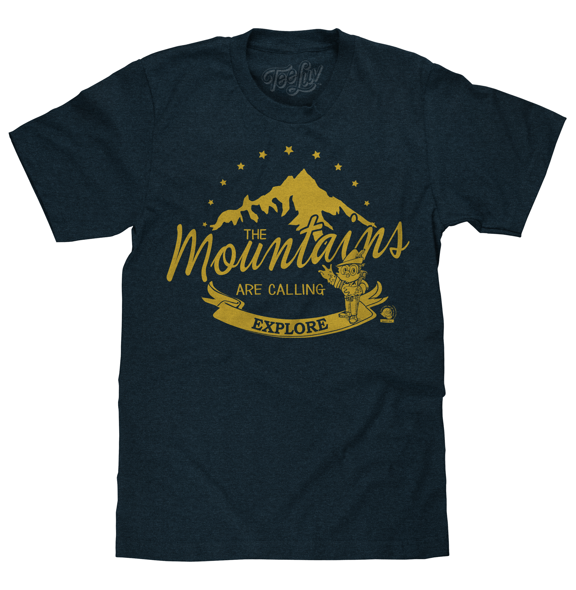 Woodsy Owl The Mountains are Calling T-Shirt - Navy