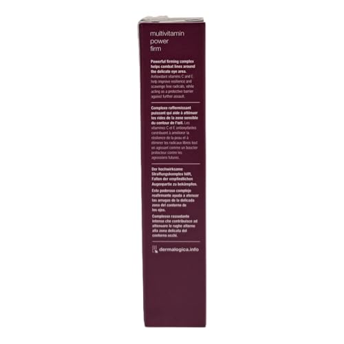 Dermalogica Multivitamin Power Firm Eye Cream with Antioxidant Vitamins, Anti-Aging Wrinkle Firming Under Eye Treatment - Combat Visible Lines Around the Eye Area, 0.5 Oz