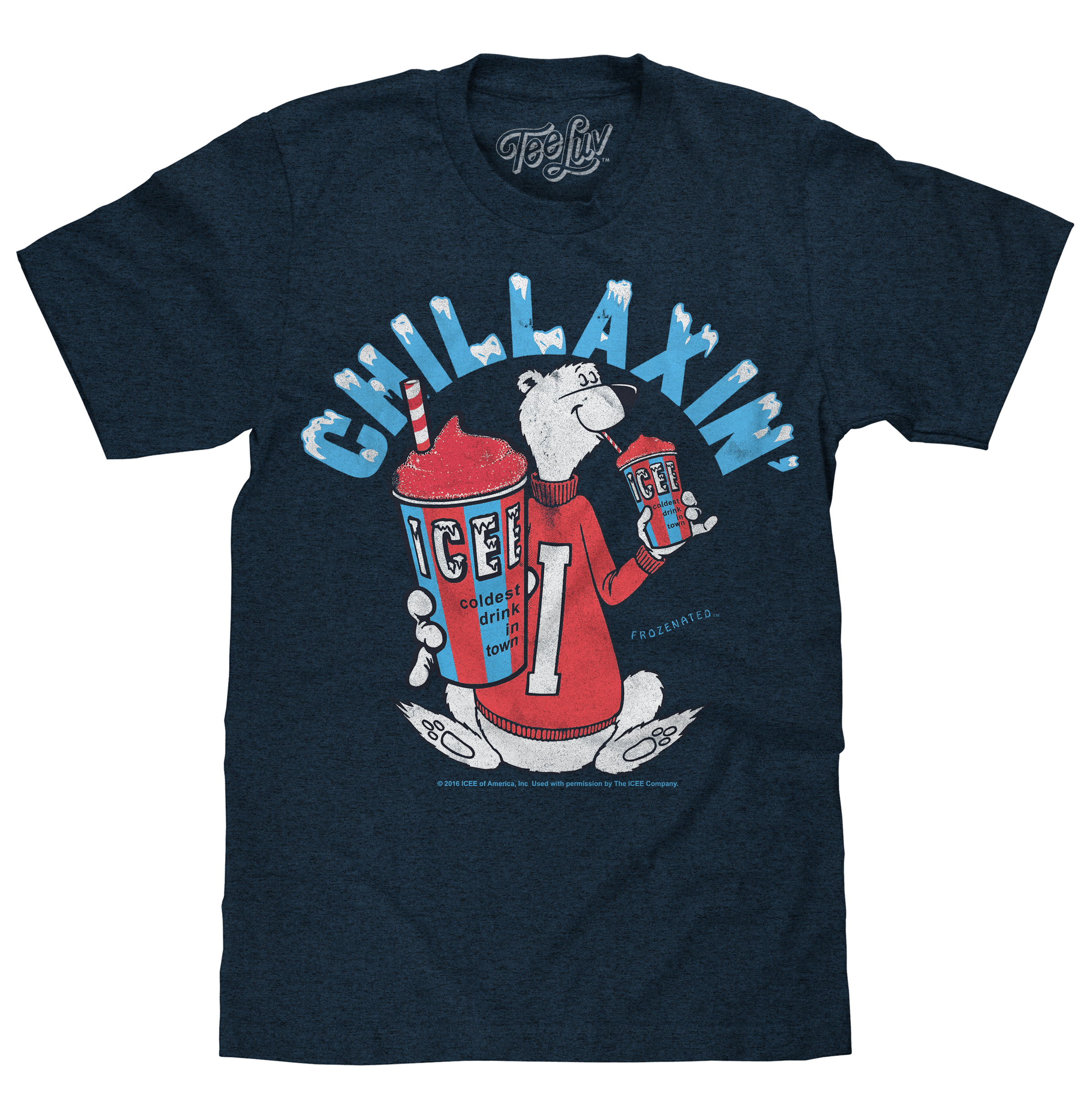 ICEE Chillaxin' Faded Logo T-Shirt - Navy