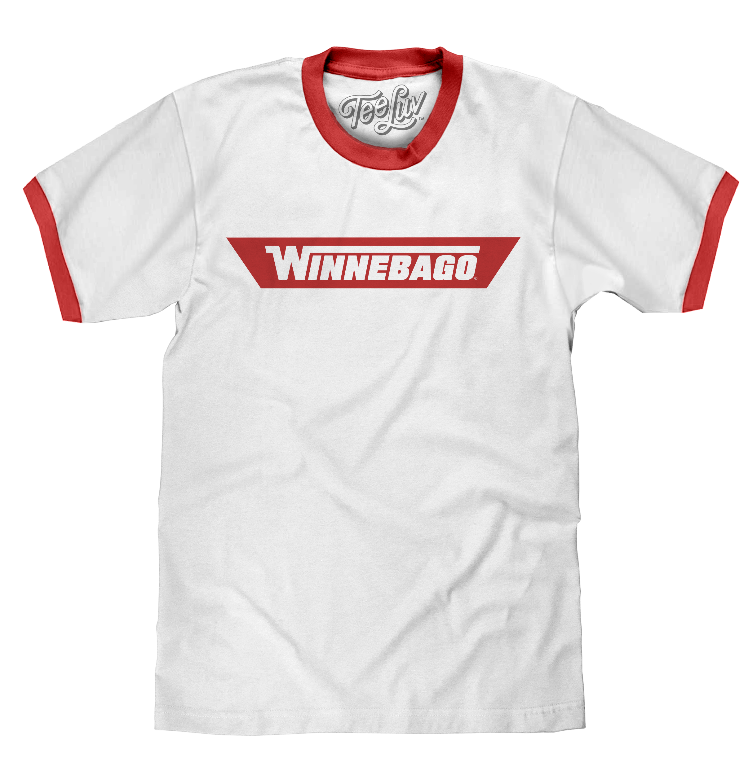 Winnebago RV Logo Ringer T-Shirt - White and Red
