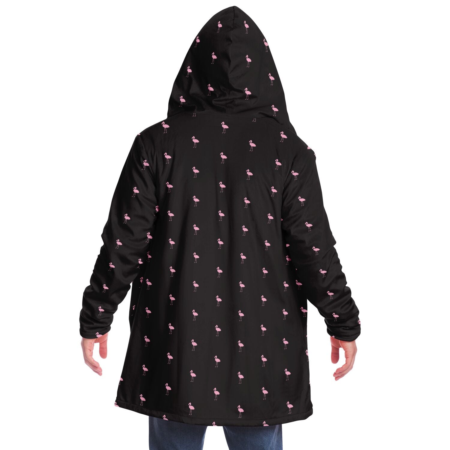 Black Classic Flamingo Cloak Hoodie