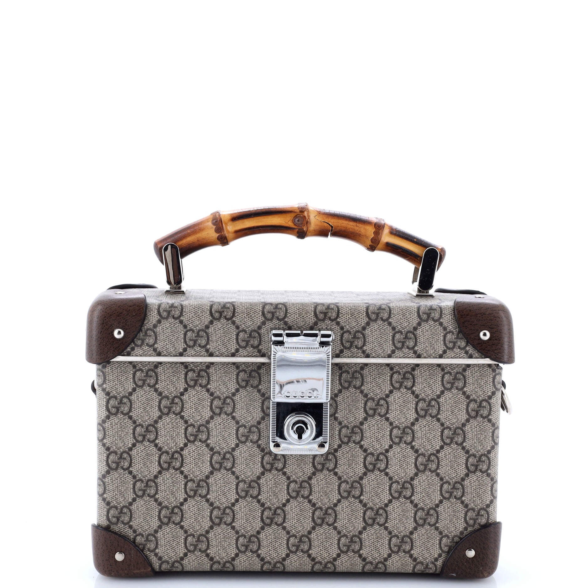Gucci Bamboo Globe-Trotter Vanity Case GG Coated Canvas