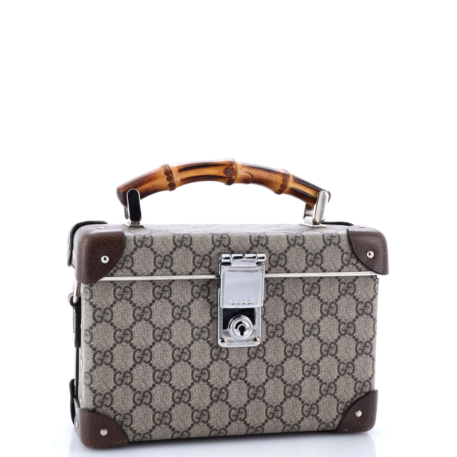 Gucci Bamboo Globe-Trotter Vanity Case GG Coated Canvas