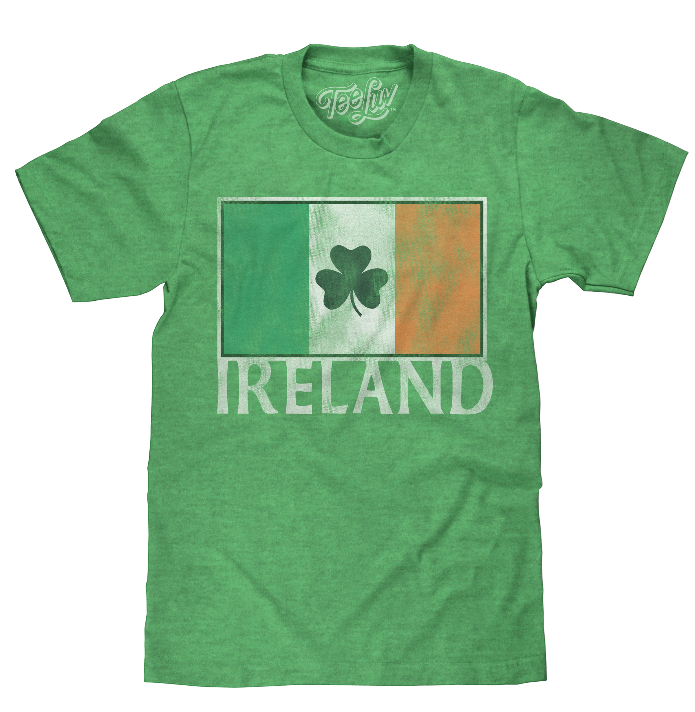 Ireland Flag with Shamrock T-Shirt - Green