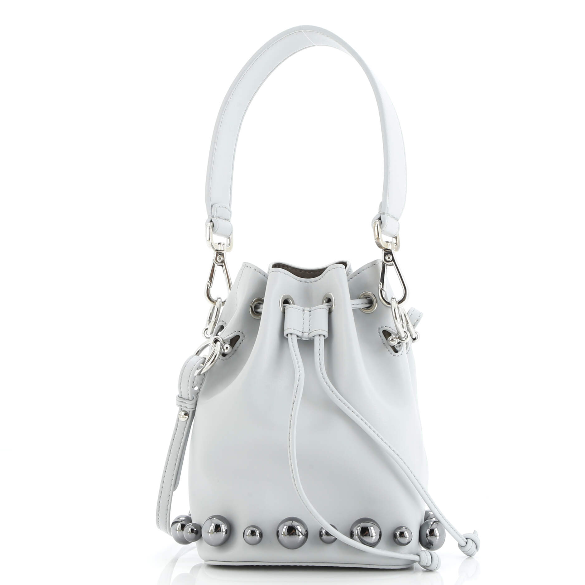 Fendi Mon Tresor Bucket Bag Embellished Leather Mini