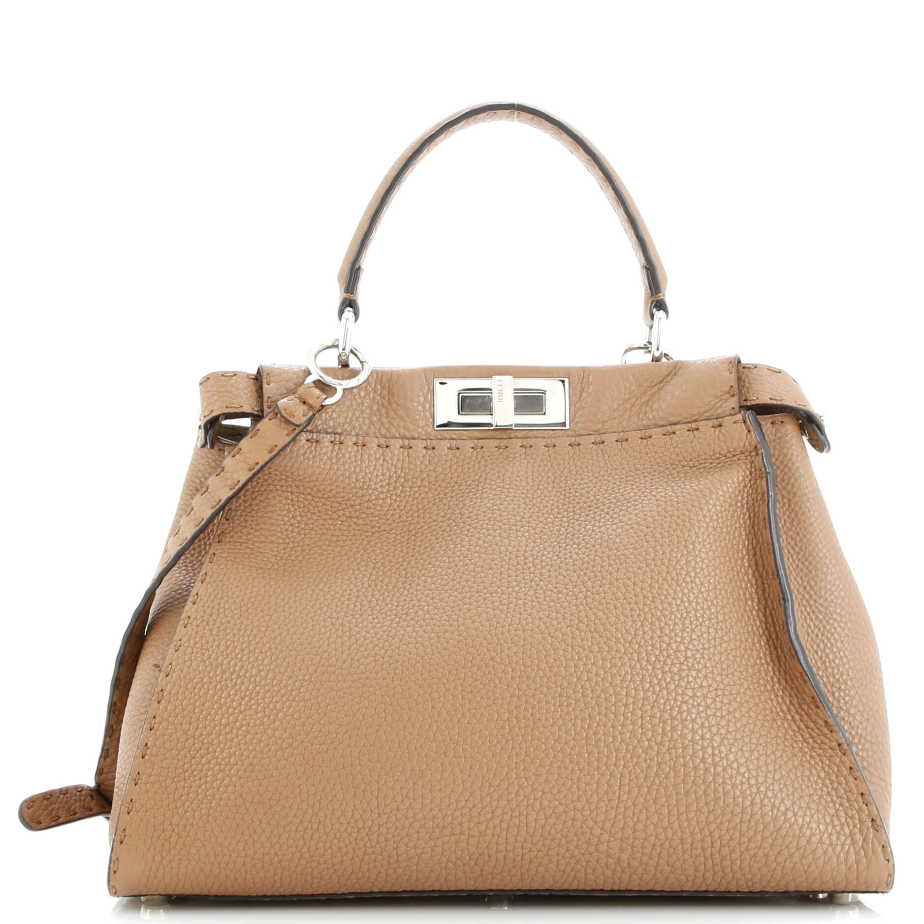 Fendi Selleria Peekaboo Bag Rigid Leather Regular