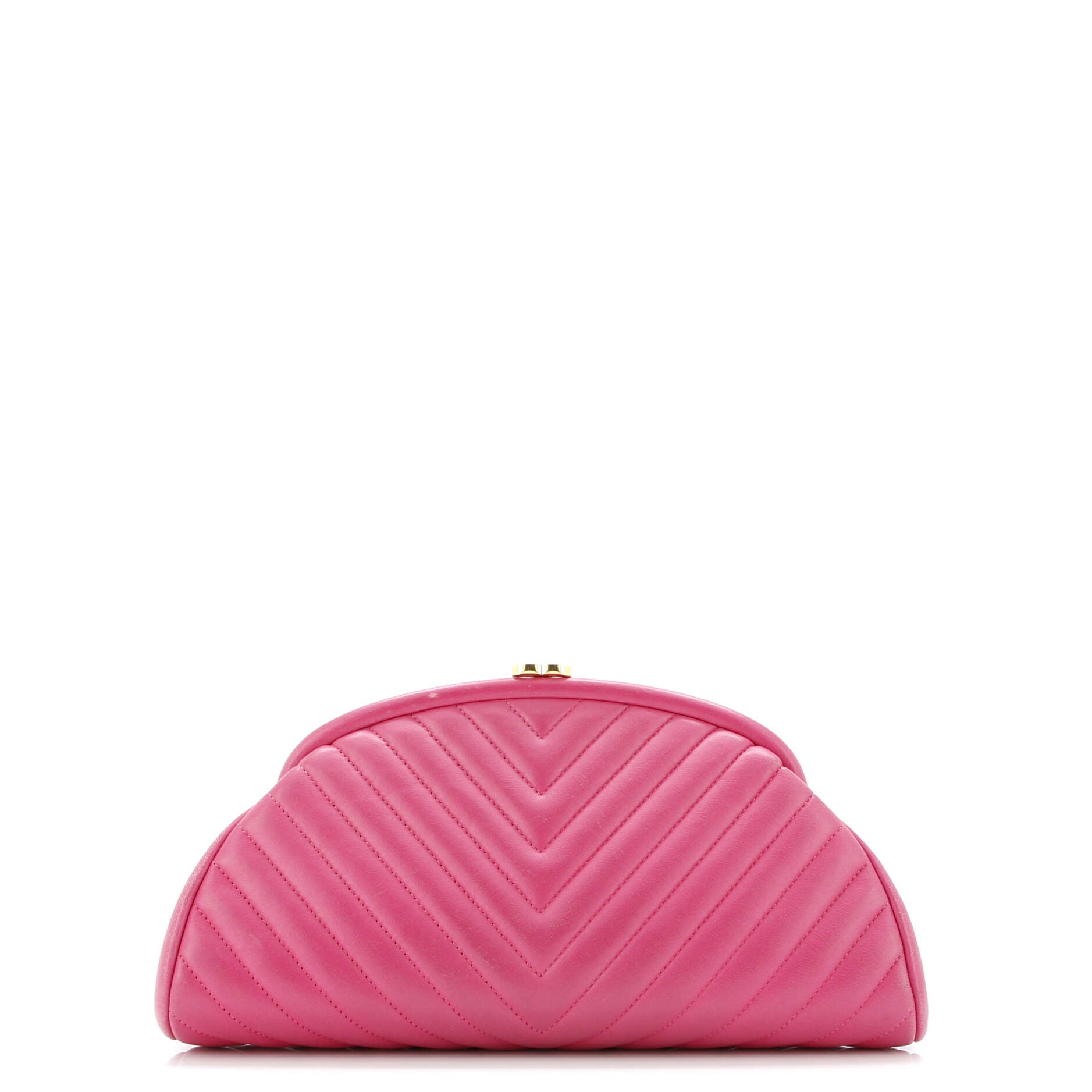 Chanel Timeless Clutch Chevron Lambskin