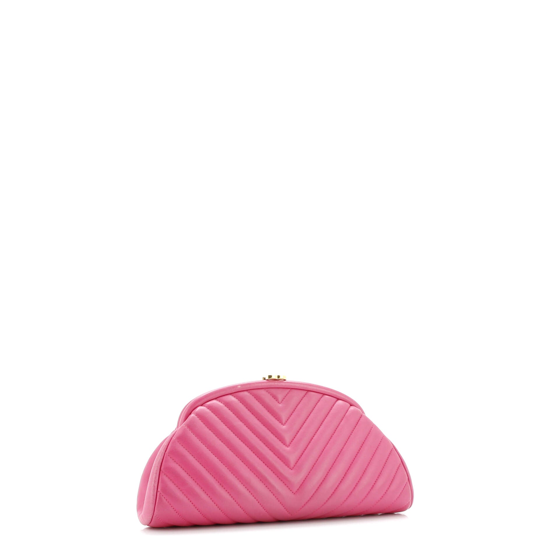 Chanel Timeless Clutch Chevron Lambskin
