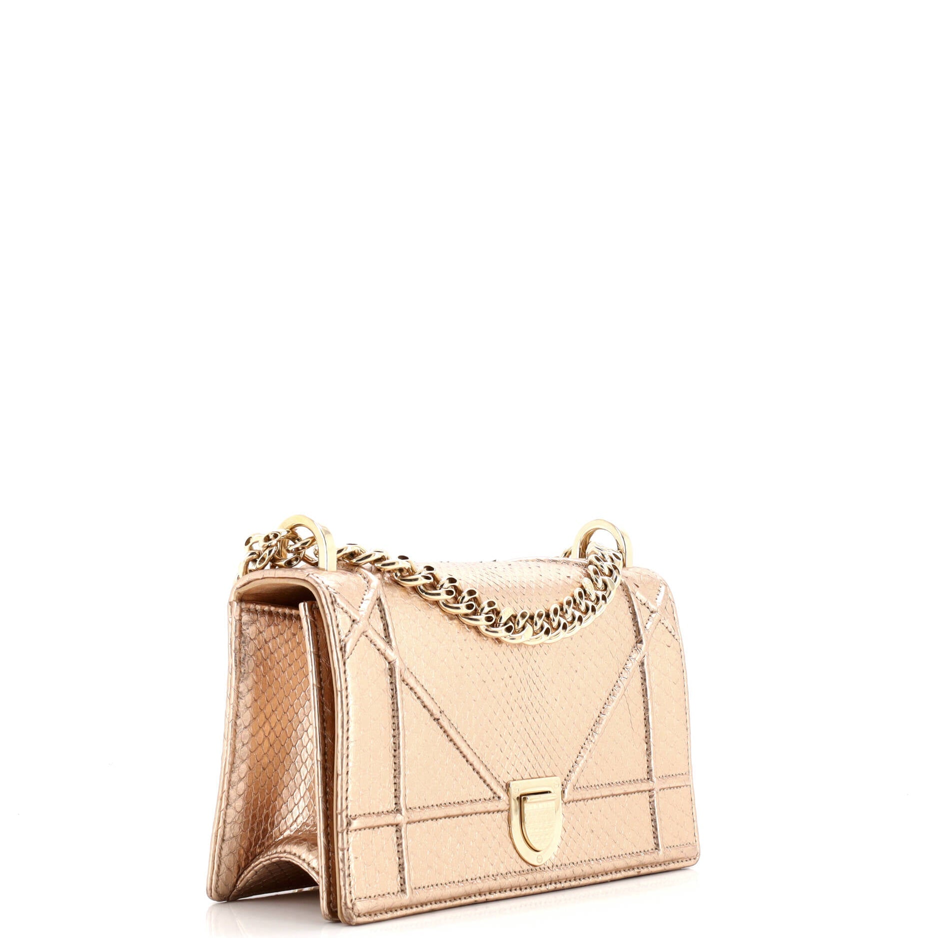 Christian Dior Diorama Flap Bag Python Small