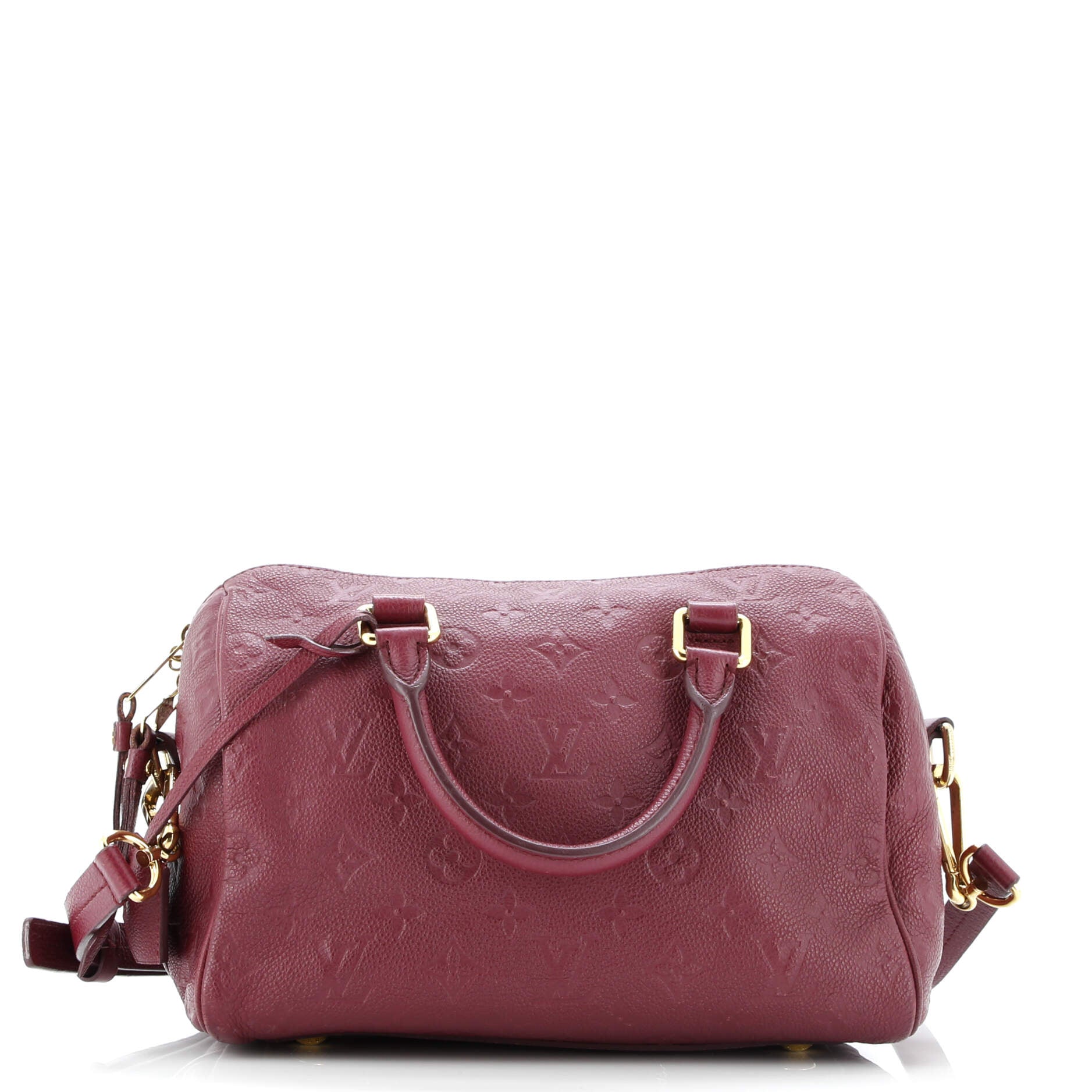 Louis Vuitton Speedy Bandouliere Bag Monogram Empreinte Leather 25