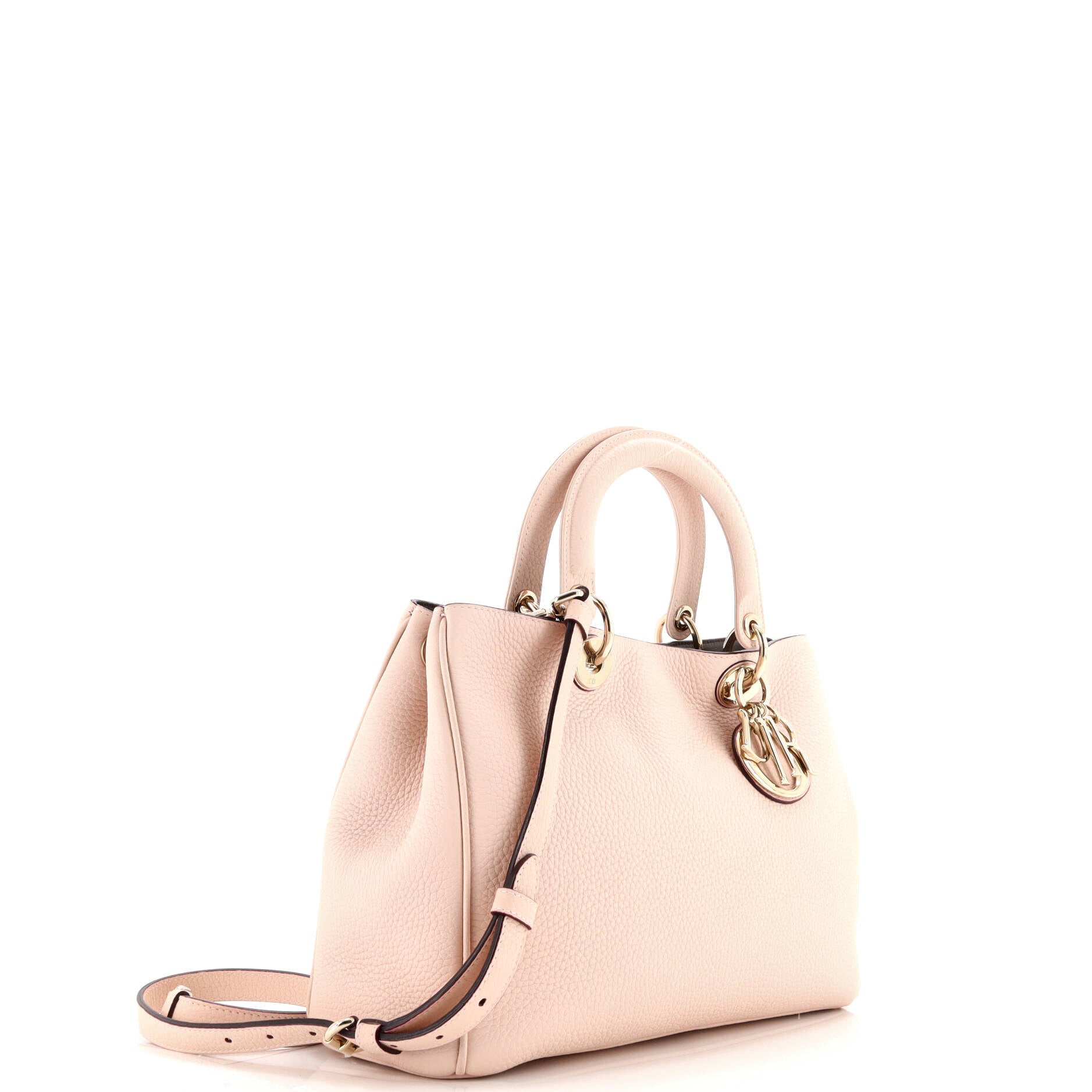 Christian Dior Diorissimo Tote Pebbled Leather Medium