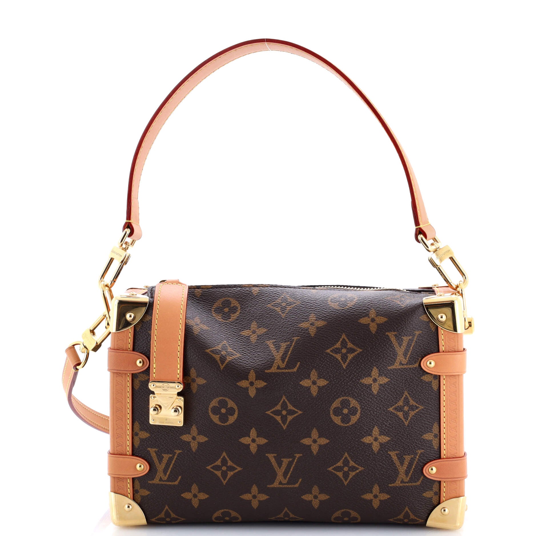 Louis Vuitton Side Trunk Handbag Monogram Canvas GM