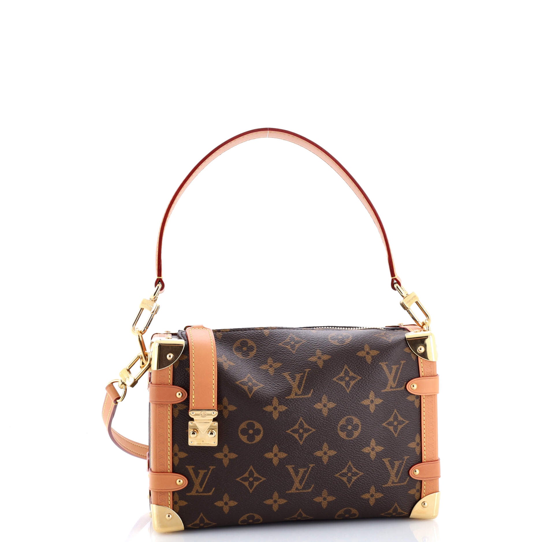 Louis Vuitton Side Trunk Handbag Monogram Canvas GM