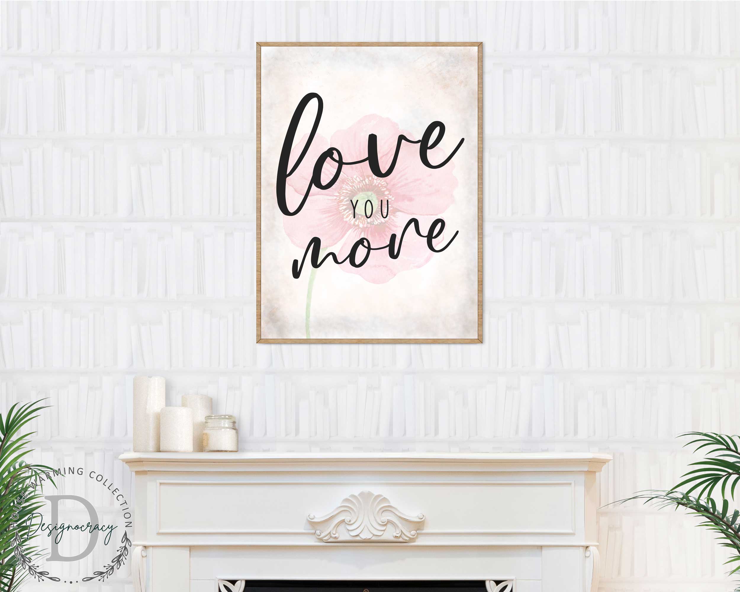 Love You More - Bedroom Wall Art - Valentines Gift - Contemporary Decor - Gift for Her - Anniversary Gift - Wall Decor - 310336