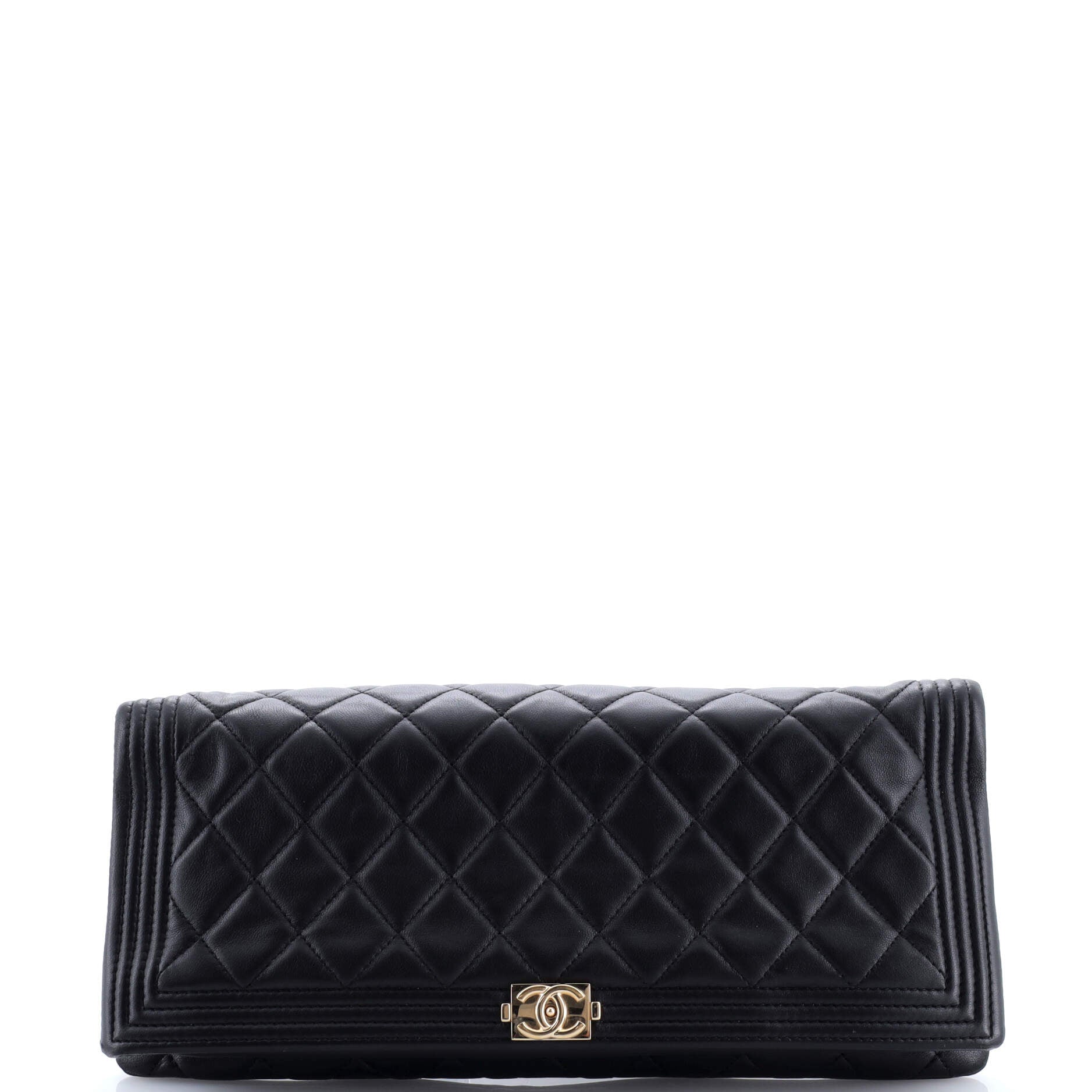 Chanel Boy Beauty CC Clutch Quilted Lambskin