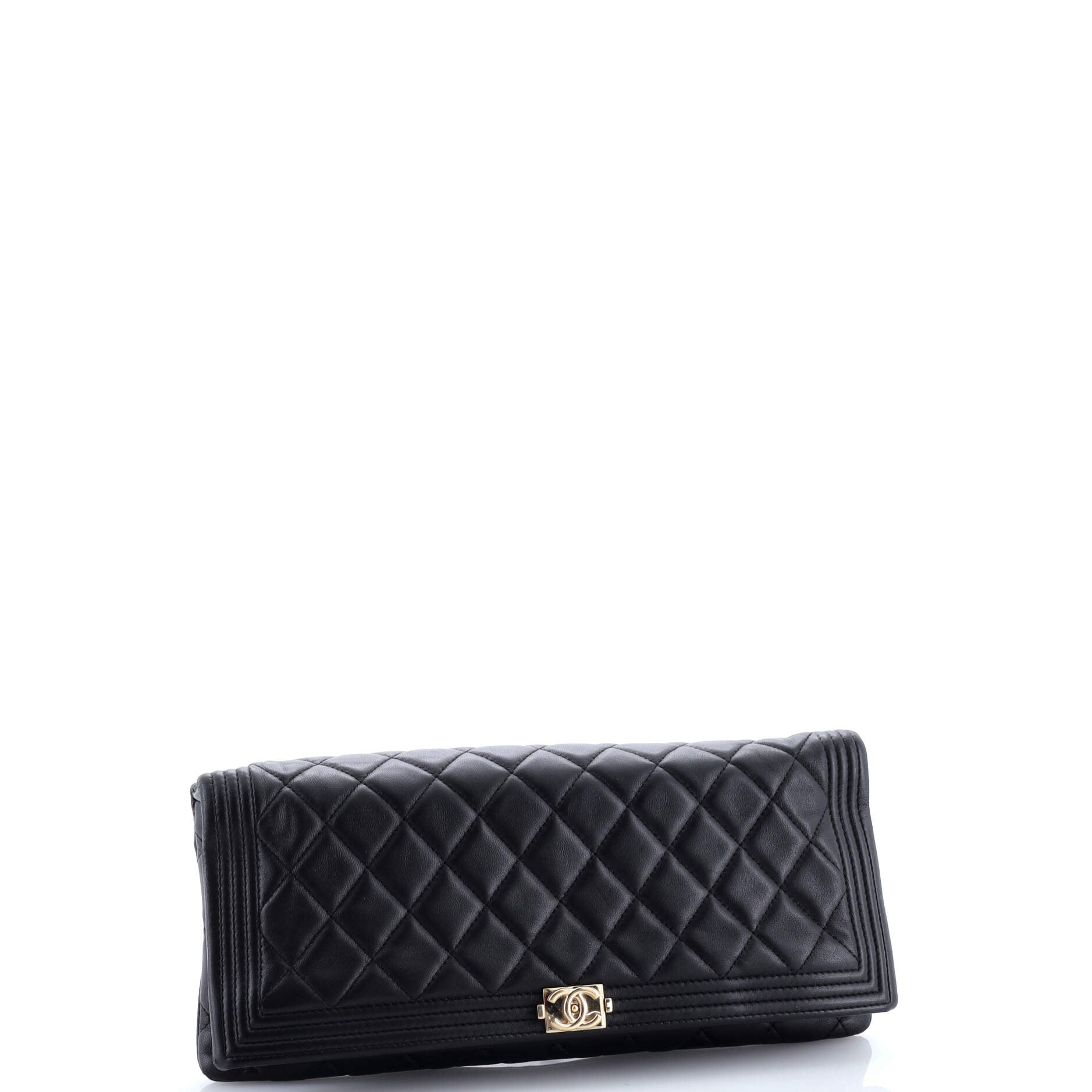 Chanel Boy Beauty CC Clutch Quilted Lambskin