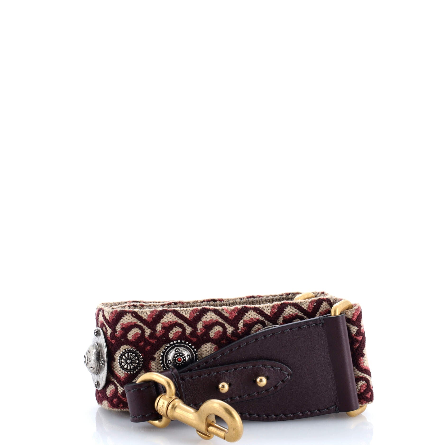 Christian Dior Shoulder Strap Embellished Oblique Canvas