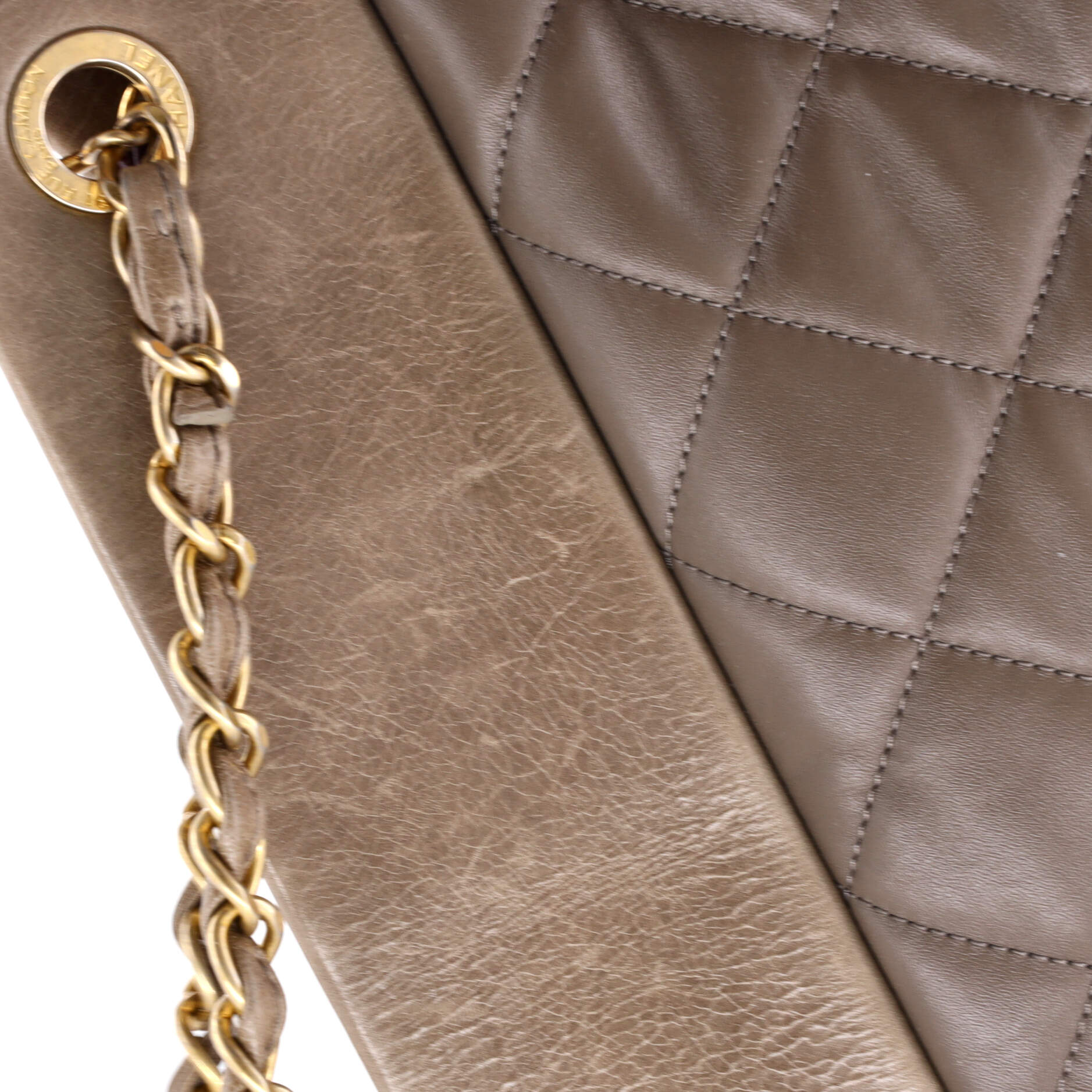 Chanel Soft Elegance Tote Quilted Distressed Calfskin Large