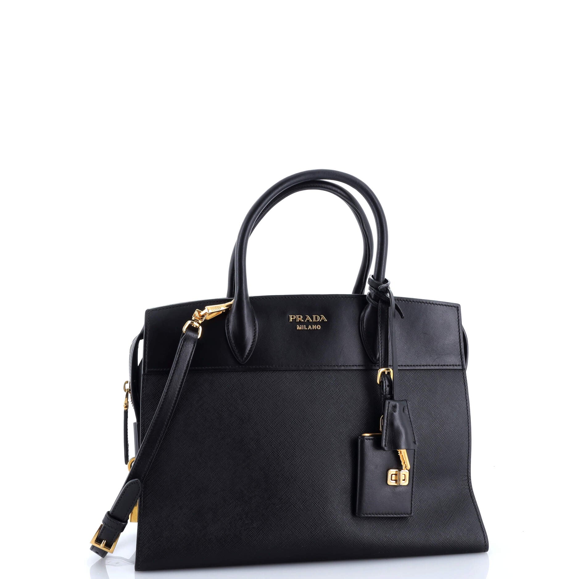 Prada Esplanade Tote Saffiano with City Calf Medium