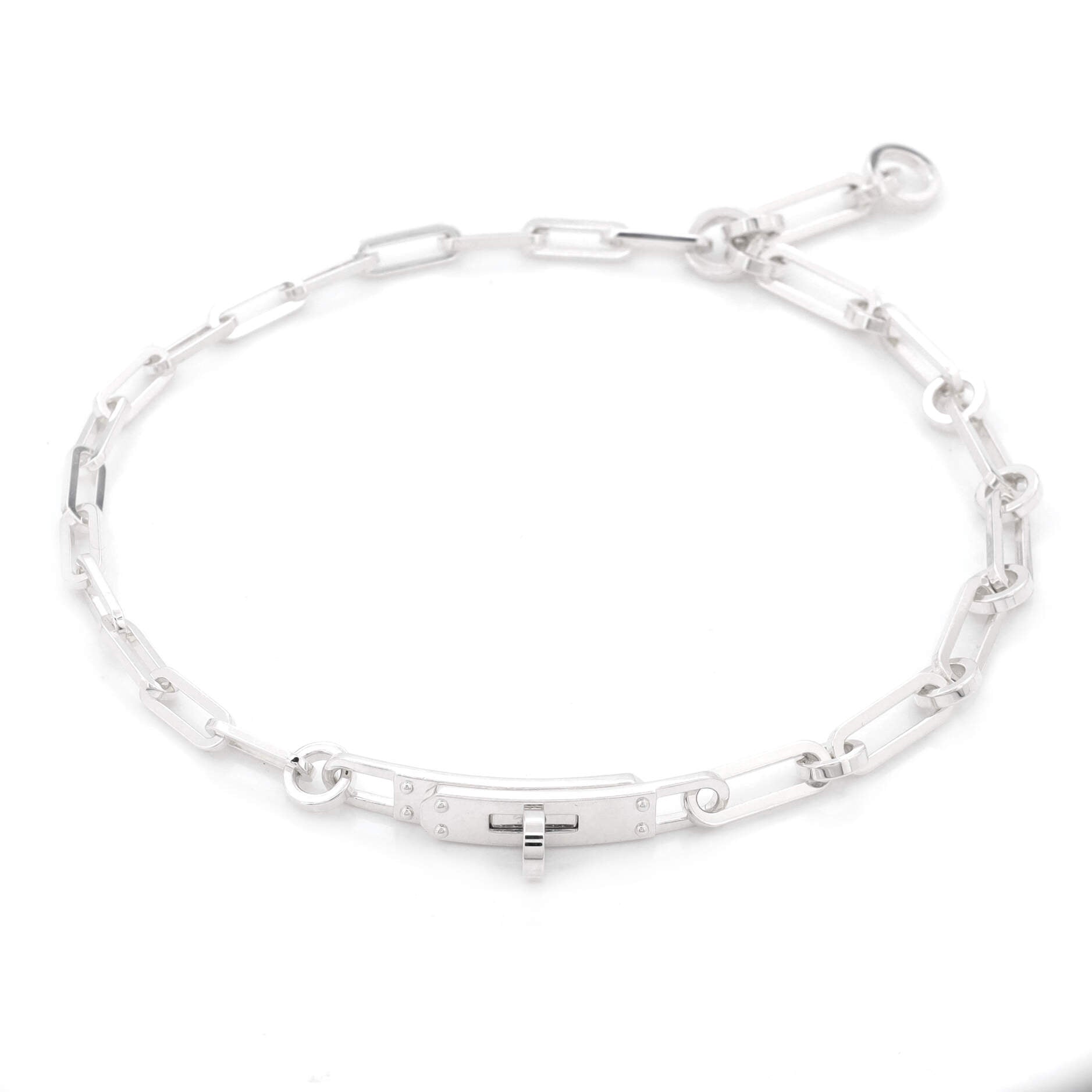 Kelly Double Chaine Bracelet Sterling Silver by Rebag