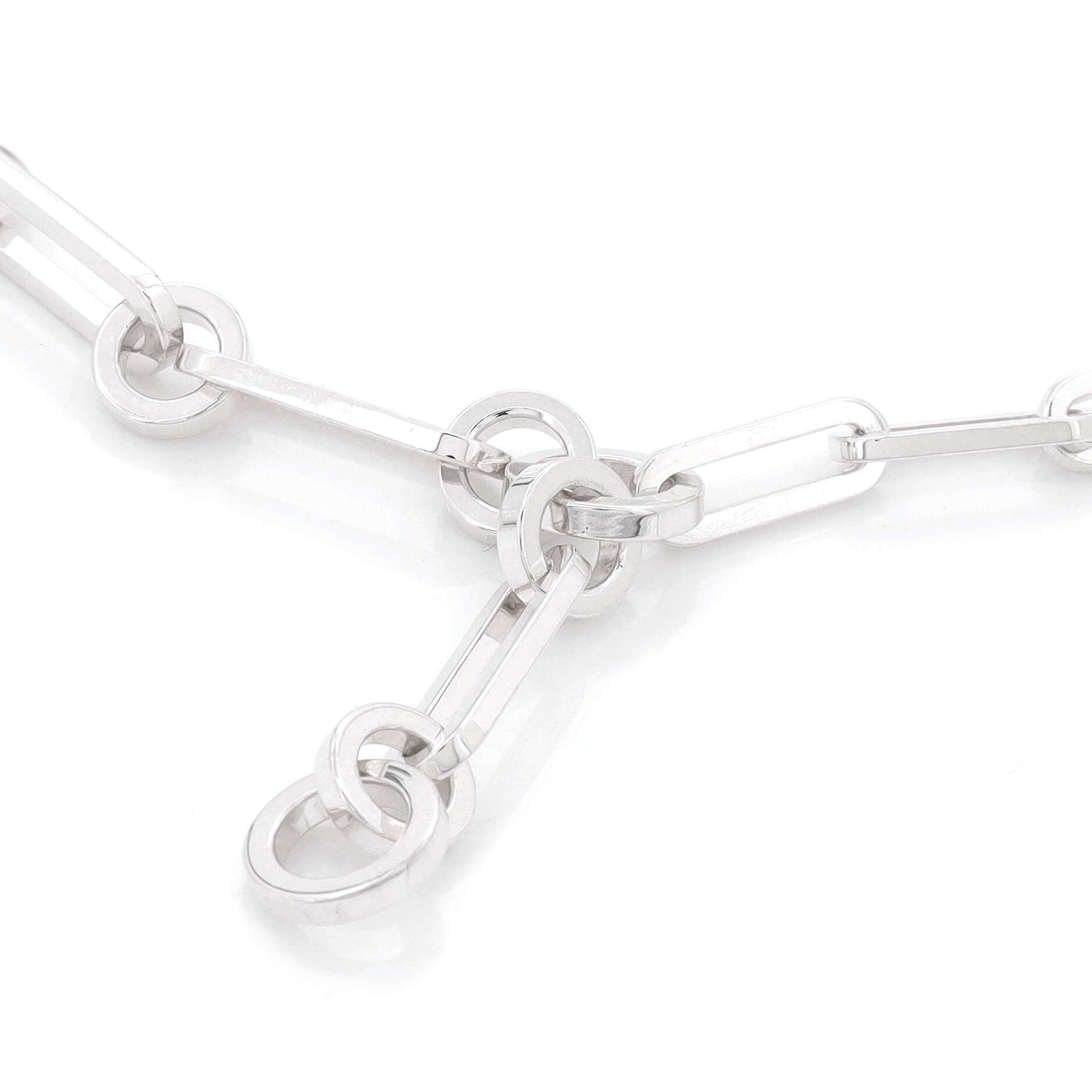 Kelly Double Chaine Bracelet Sterling Silver by Rebag