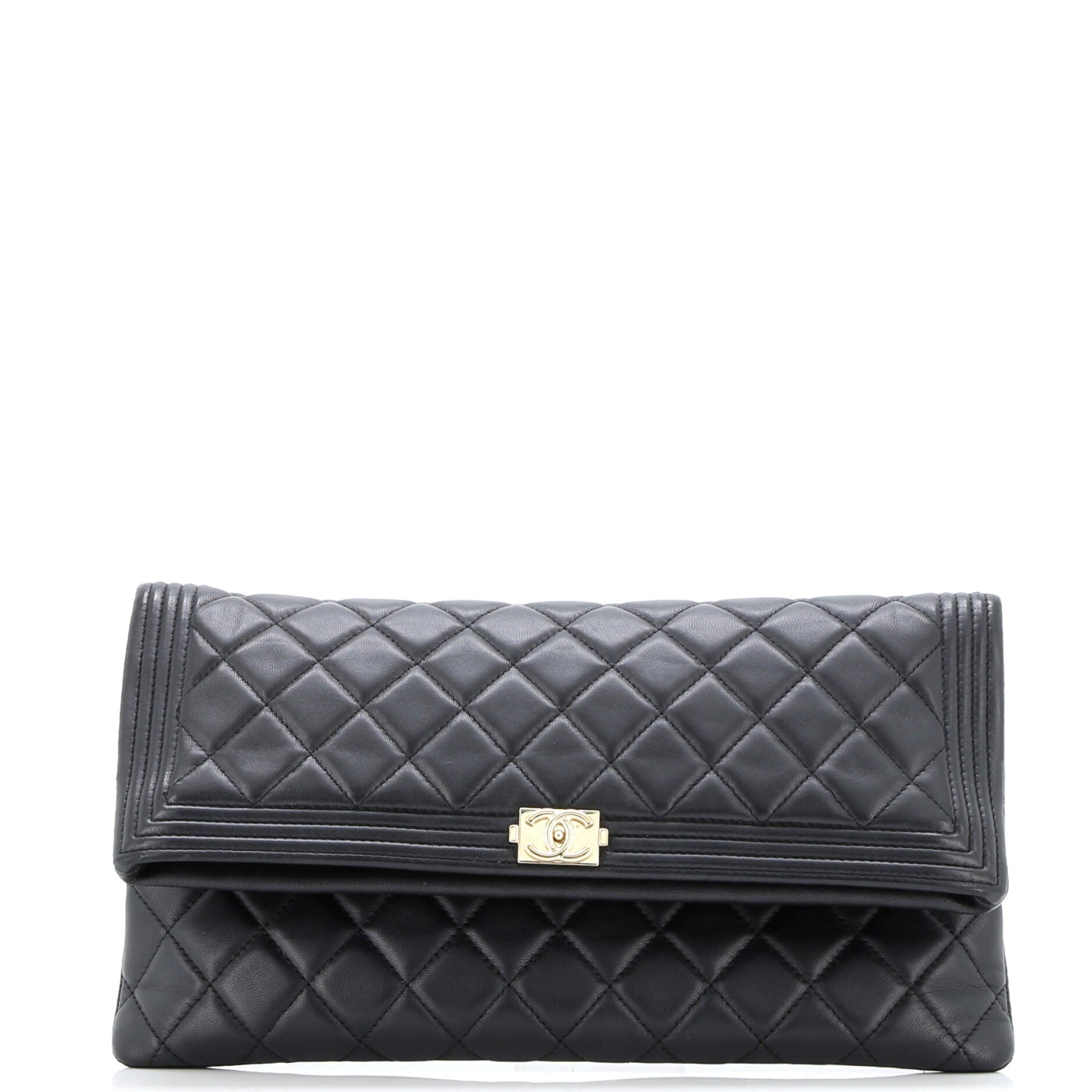 Chanel Boy Beauty CC Clutch Quilted Lambskin