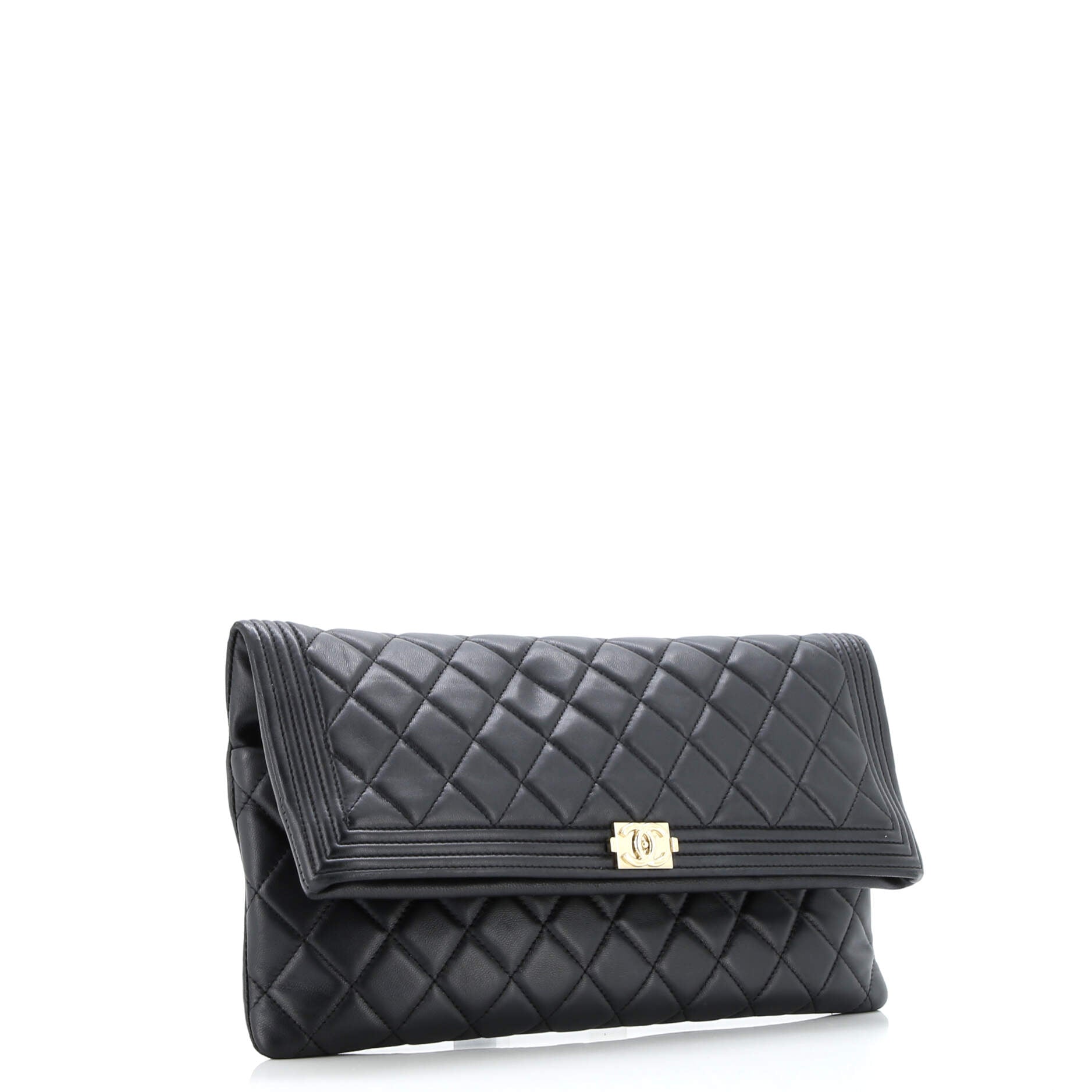 Chanel Boy Beauty CC Clutch Quilted Lambskin
