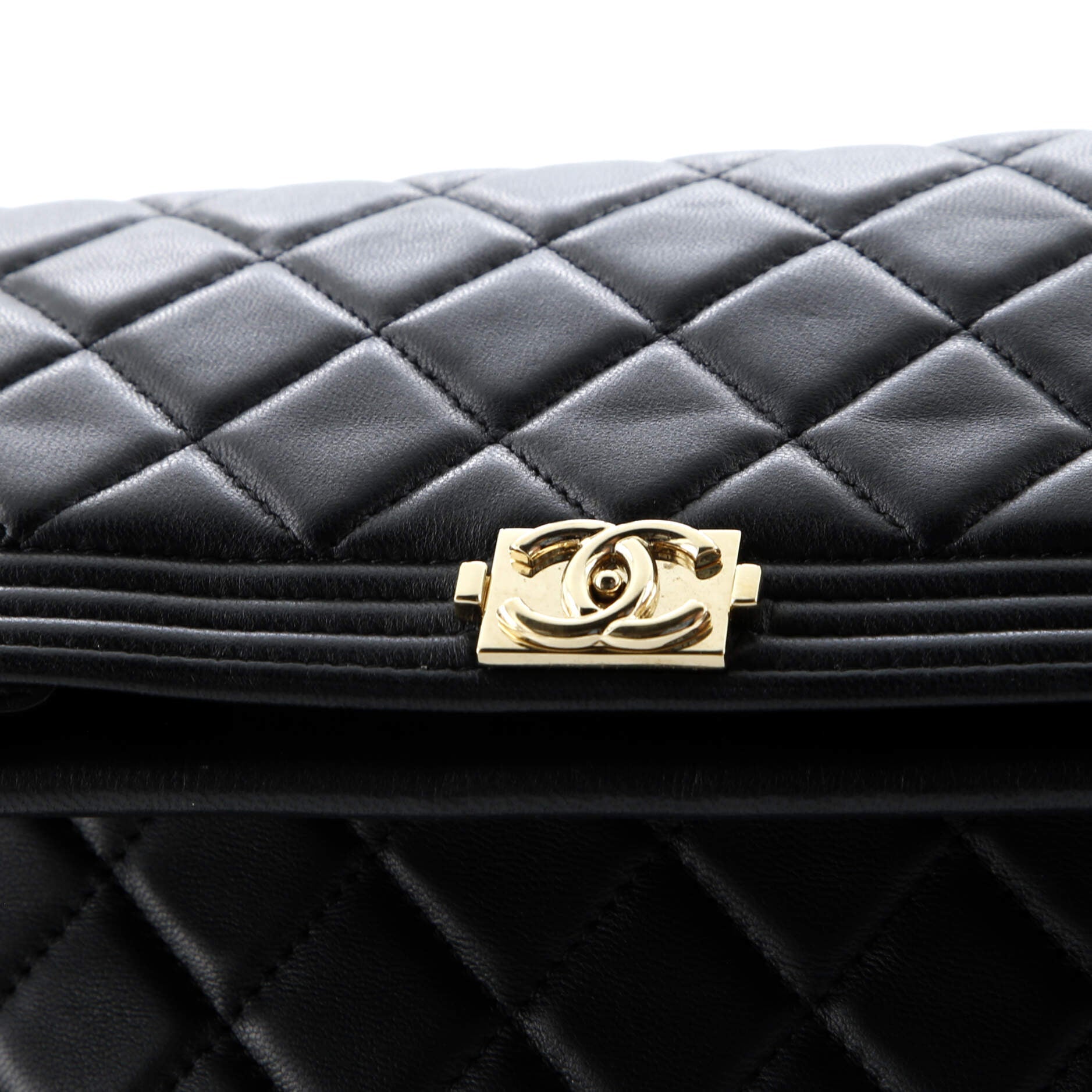 Chanel Boy Beauty CC Clutch Quilted Lambskin