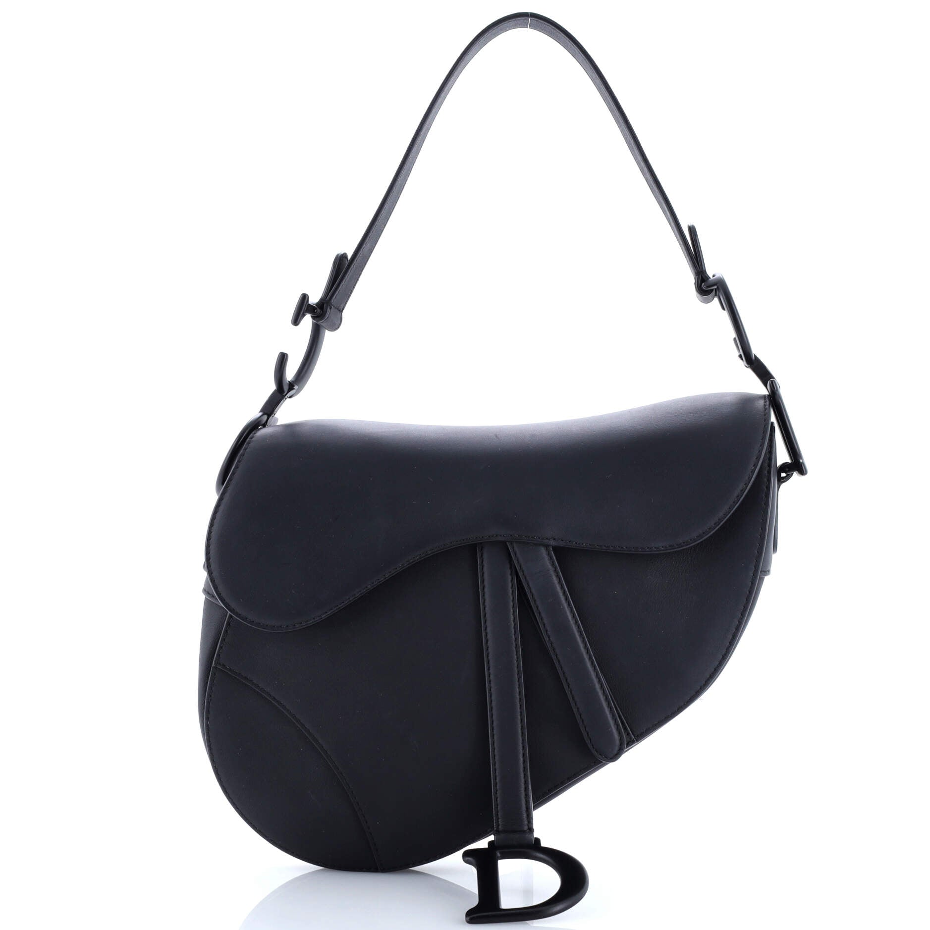 Christian Dior Ultra Matte Saddle Handbag Leather Medium