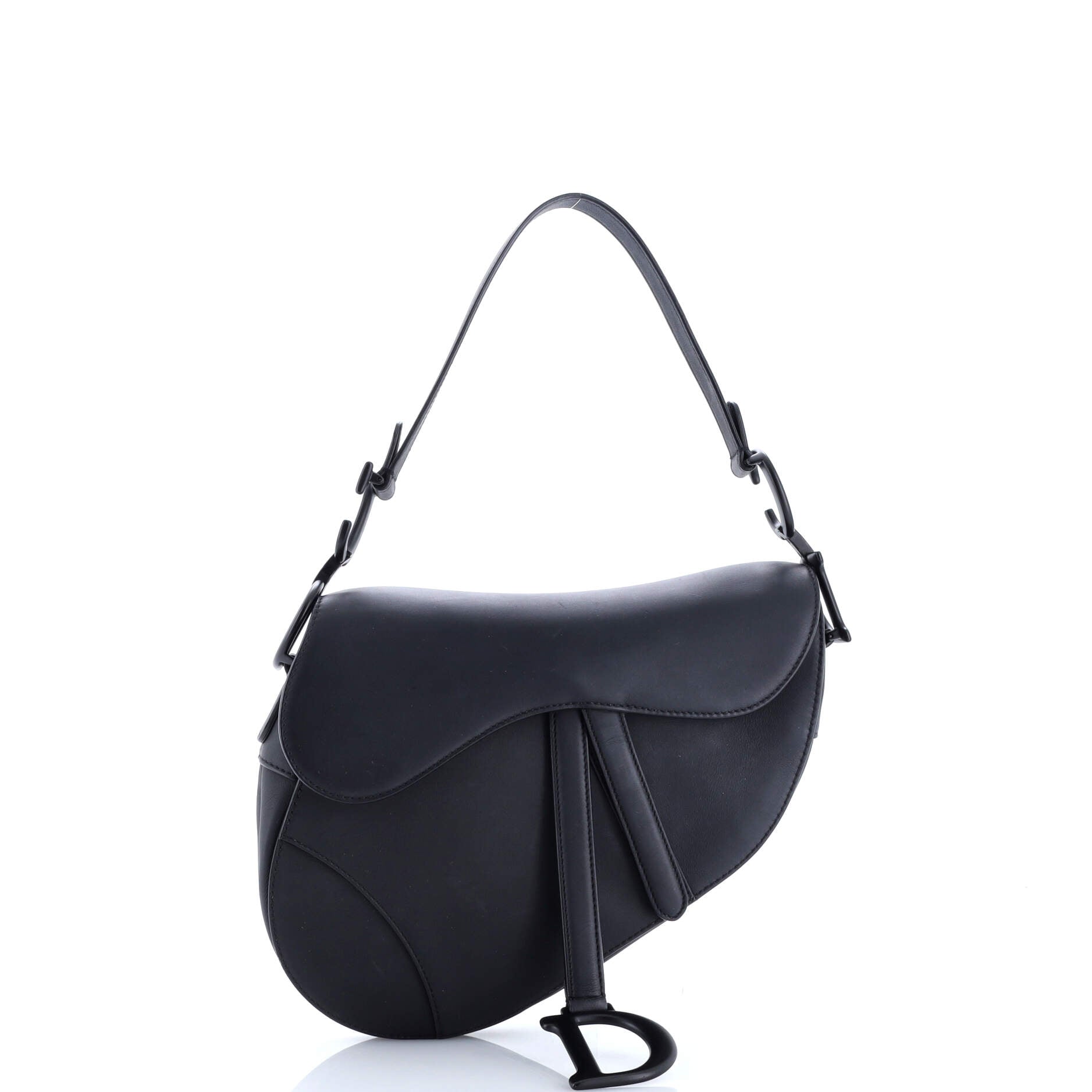 Christian Dior Ultra Matte Saddle Handbag Leather Medium