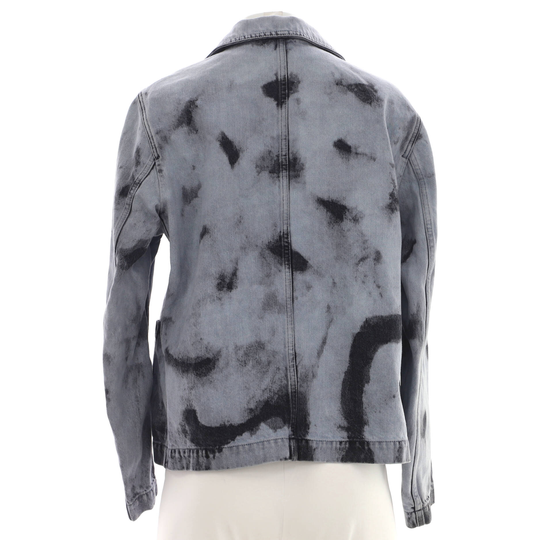 Christian Dior Women's Three Pocket Button Up Jacket Tie Dye Printed Denim