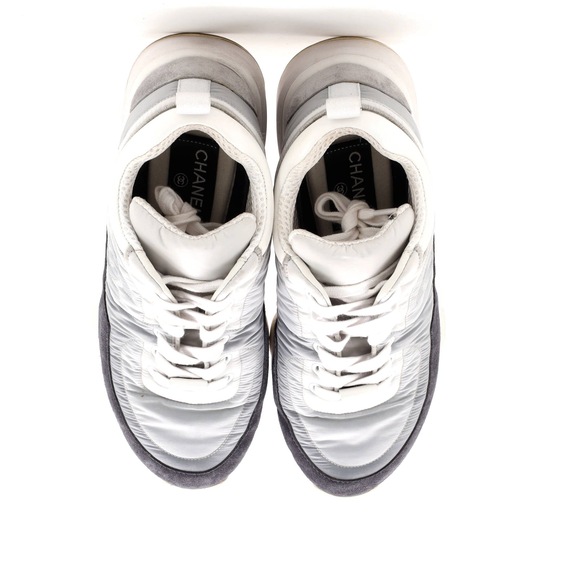 Chanel Women's CC Low-Top Sneakers Suede with Leather and Nylon